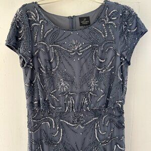 Adrianna Papell Sequin Blouson Gown